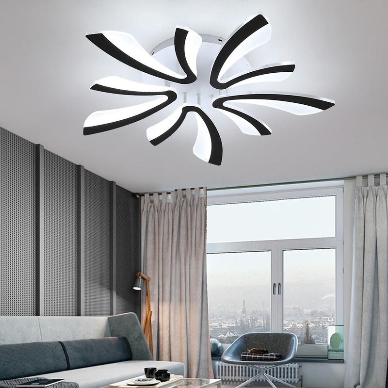 Modern LED Chandelier V-Shape Ceiling Light Flush Mount Living Room Bedroom Lamp gallery