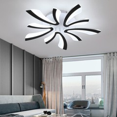 Modern LED Chandelier V-Shape Ceiling Light Flush Mount Lamp Living Room Bedroom