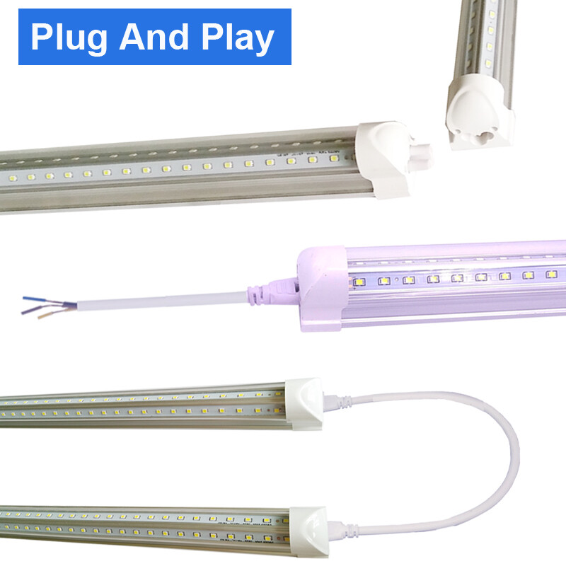 25 Pack 5Ft Led Cooler Lights Linkable T8 Led Bulb Integrated Fixture 48W 6500K gallery