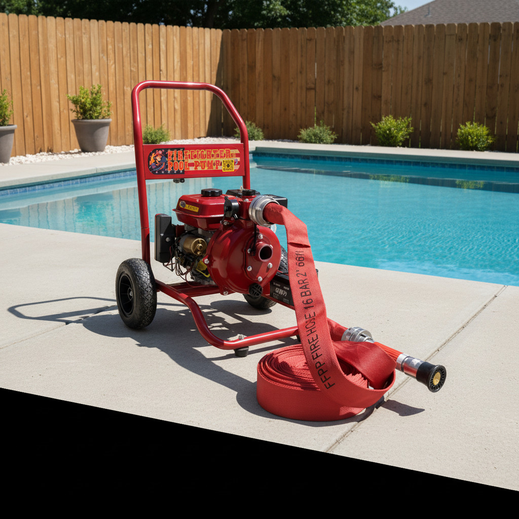 Firefighter Pool Pump 7.5 HP Complete Kit Home Fire Pump for Wildfire gallery