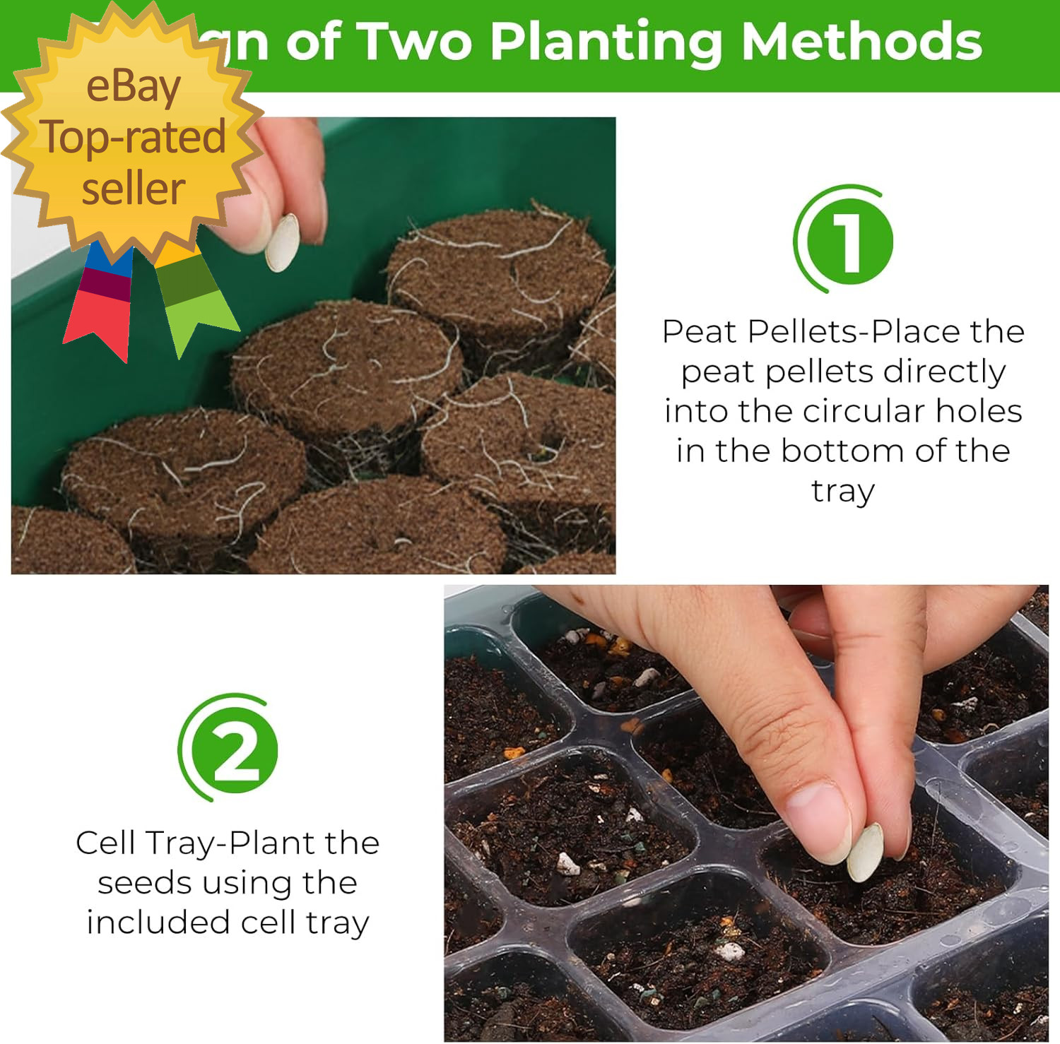Seed Starter Tray with Grow Light 6Pcs Seed Starter Kits with Light and Humidity gallery