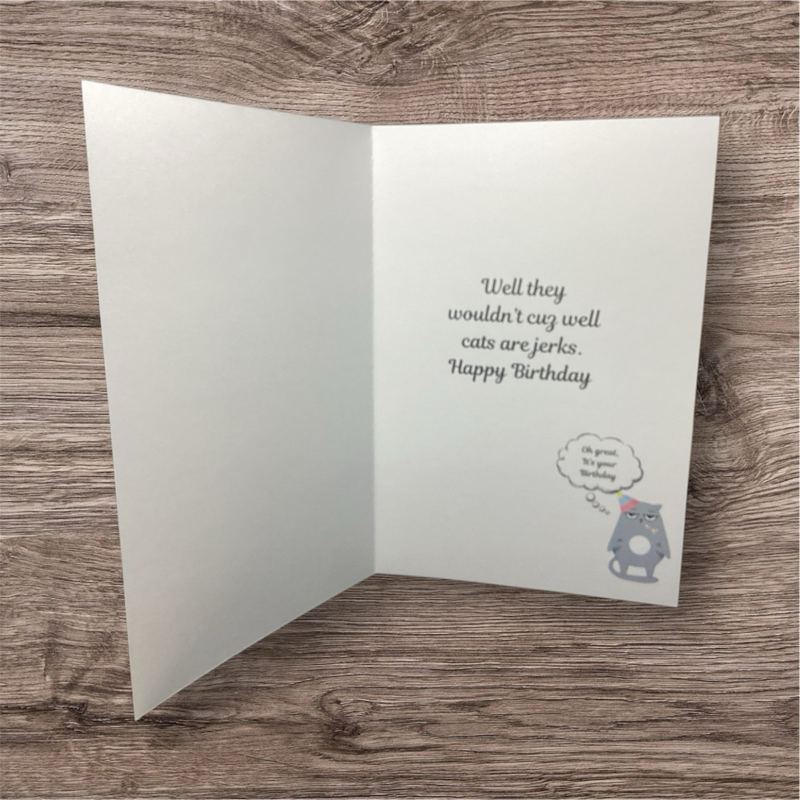 5x7 Inches Happy Birthday Card Grumpy Cat Humor Funny Her Him gallery