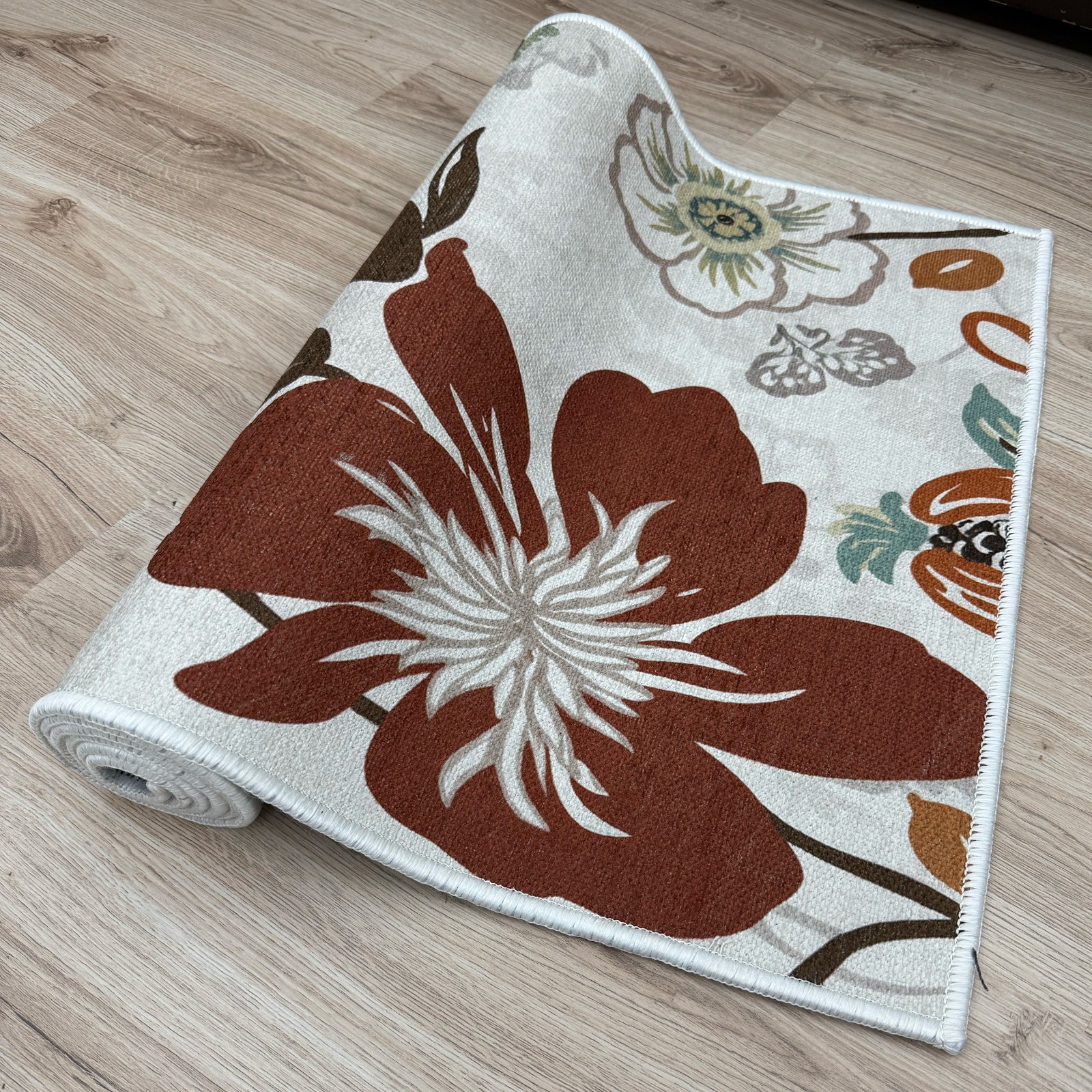 Custom Size Leaves Design Hallway Slip Resistant Runner Rug gallery