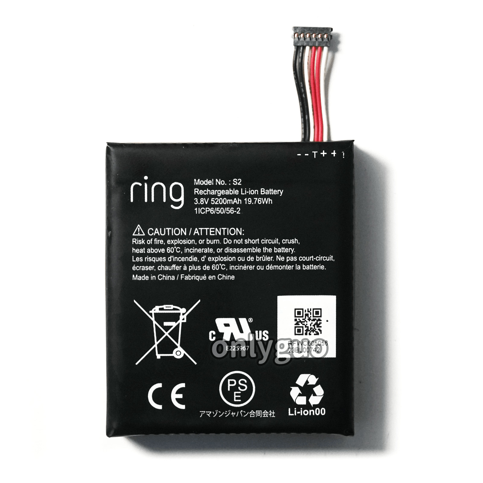New 5200mAh S2 Replacement Battery for Ring Video Doorbell 2nd Gen (6-Pin Only) gallery