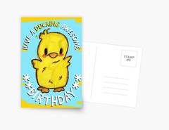 DIGITAL Have a DUCKING AWESOME Wordplay Fun BIRTHDAY Happy Card**PRINT REQ’D**