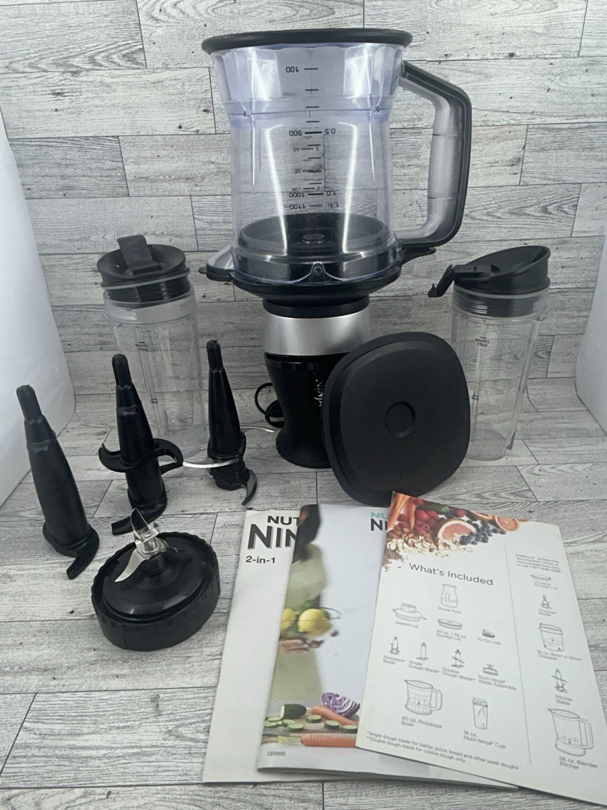 Nutri Ninja Blender Food Processor QB3000 To Go Cups Blades 40 Oz Pitcher gallery