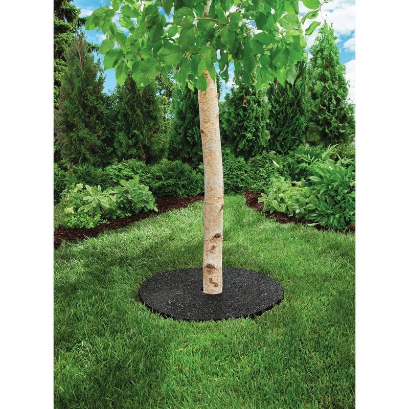 24 in. Black Recycled Rubber Tree Ring (3-Pack) gallery