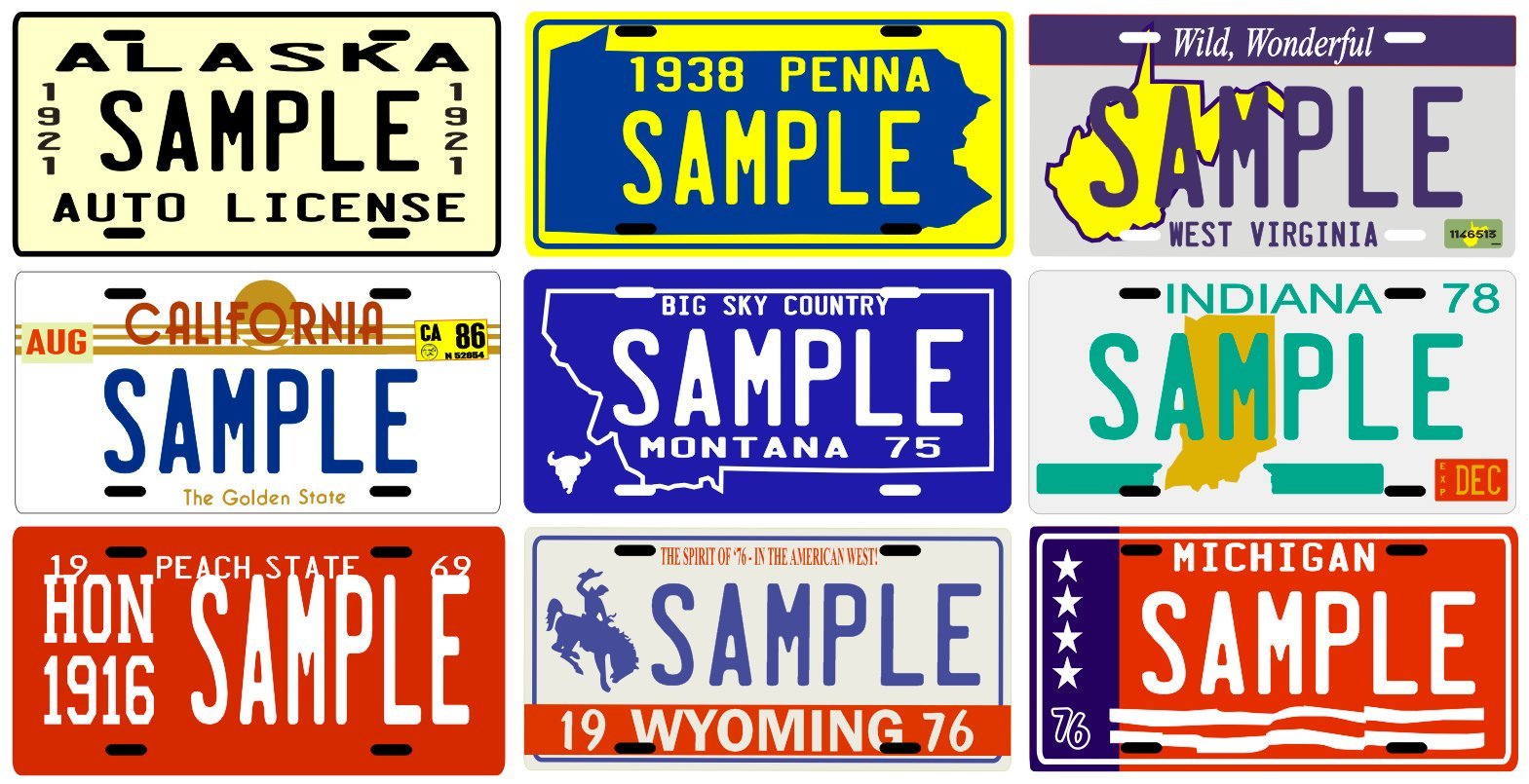 Your Name Your State Custom Classic License Plate - Choose from all 50 States gallery