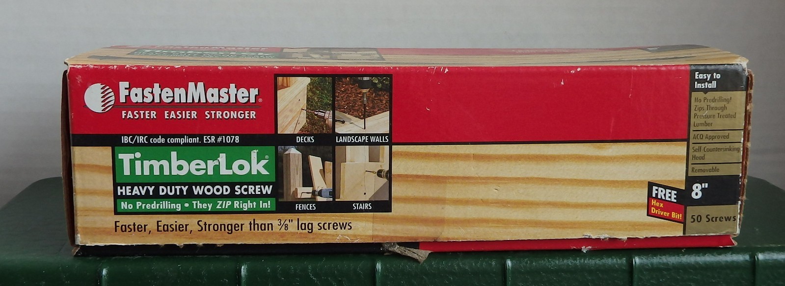 FastenMaster TimberLOK 8 in Structural Wood Screw(40Screws)WithHEX DRIVER BIT gallery