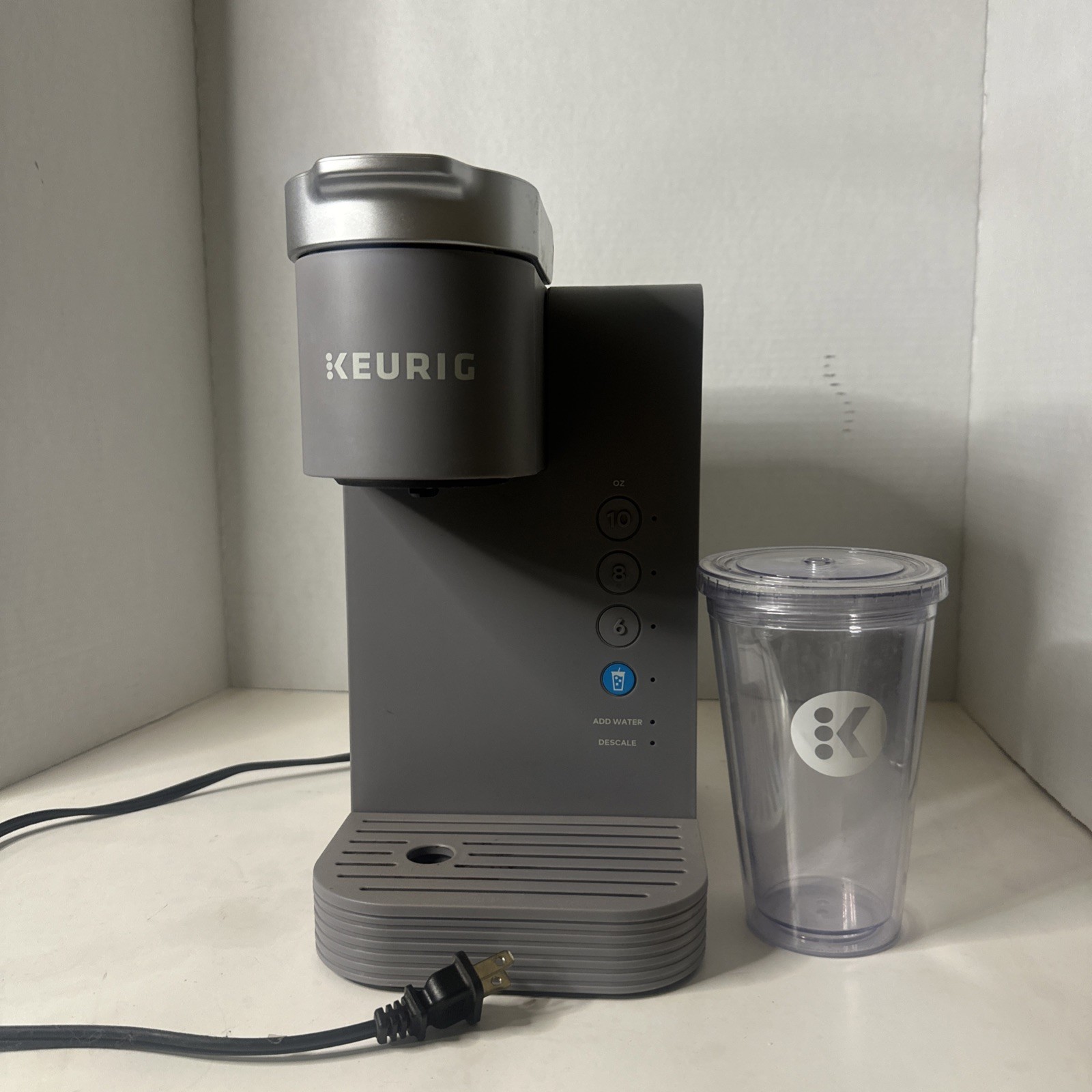 Keurig K-Iced Essentials Pod Coffee Machine Gray Hot & Iced Removable Tank Tray gallery