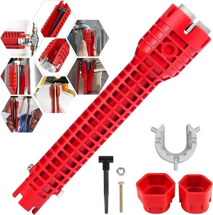 8 in 1 Faucet Sink Installer Home Multi Tool Pipe Wrench For Plumbers Homeowners gallery