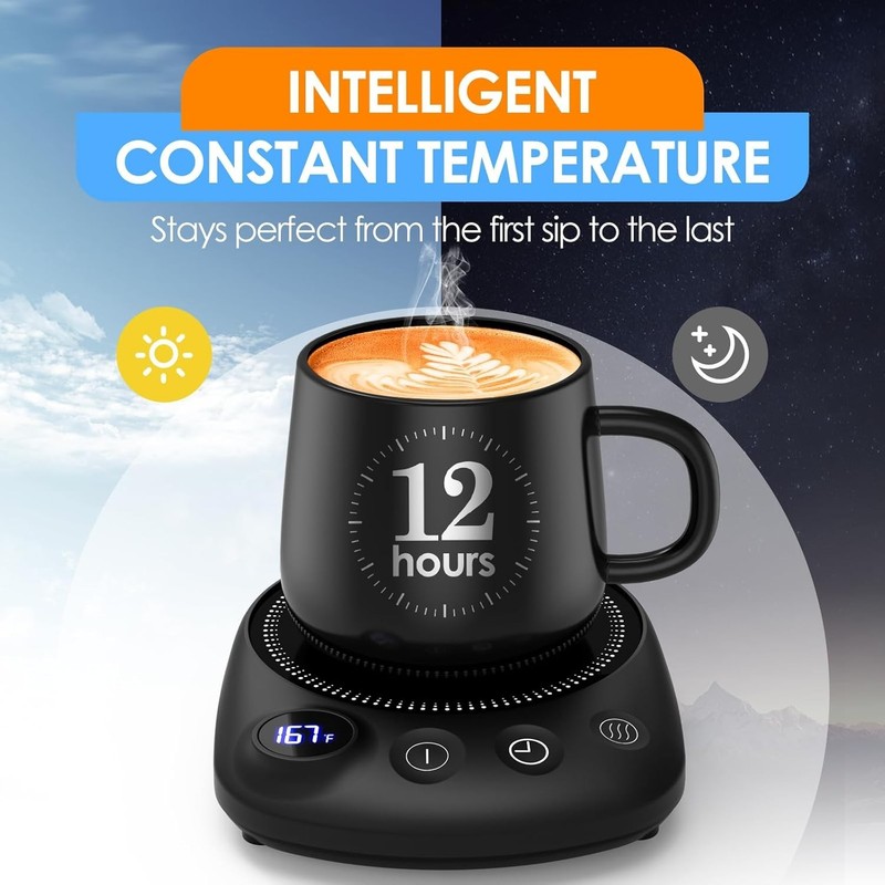 Coffee Mug Warmer Fast Heating 4 Temp Settings Auto Shut Off Office Desk gallery