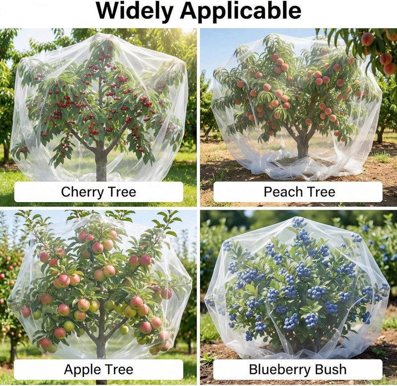 16X16Ft Extra Large Fruit Tree Netting Cover with Zipper & Drawstring, Garden Me gallery