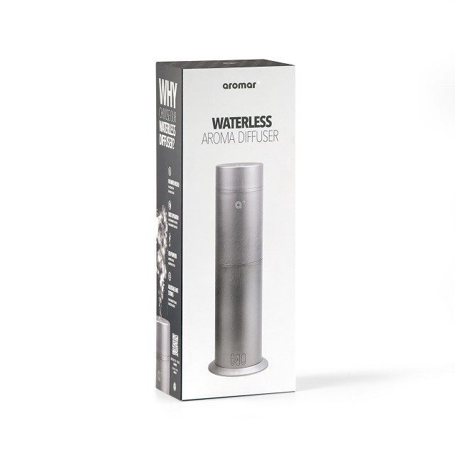 Aromar Cylinder Waterless Diffuser Silver gallery