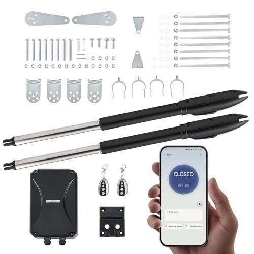 Co-Z Smart Dual Swing Gate Opener Kit App Controlled Automatic Driveway Gate Sys gallery