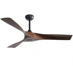 Sofucor 52 in. Indoor/Outdoor Downrod Black Ceiling Fan with Remote
