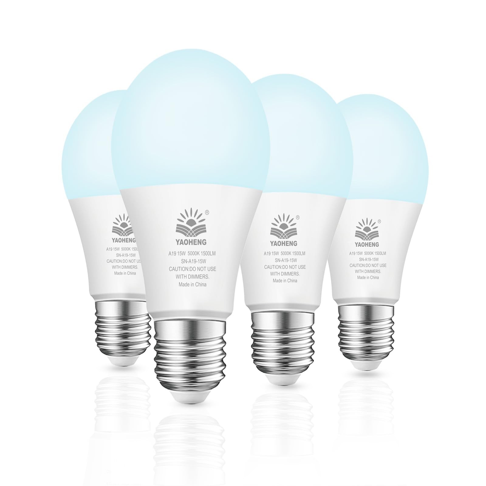 A19 LED Light Bulb, 100 Watt Equivalent LED Bulbs, 5000K Daylight White, 1500... gallery