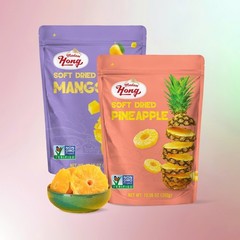 Soft Dried Mango & Pineapple Chewy Snack – 2 Pack 300g (21.2oz) – Madam Hong