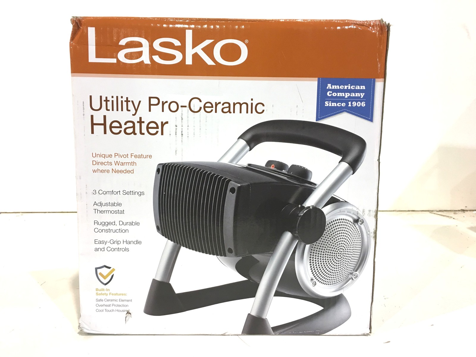Lasko 1500-Watt Pro-Ceramic Utility Electric Portable Heater with Pivot Power gallery