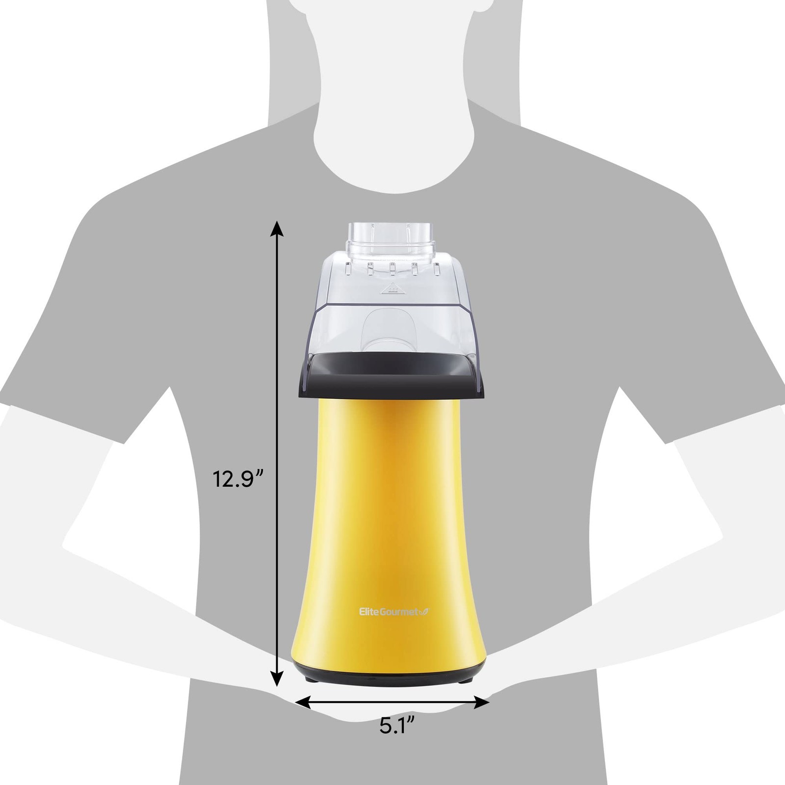 Fast Hot Air Popcorn Popper, 1300W Electric Popcorn Maker with Measuring Cup gallery