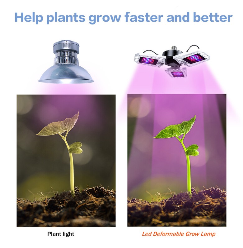 Foldable E26 Led Grow Light Full Spectrum Lamp for Hydroponics Plant Veg Flower gallery