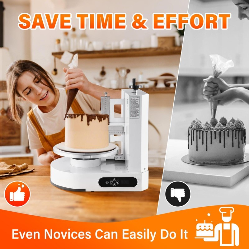 Cake Decorating Machine Cake Frosting Spreading for 4" to 12" Cake White gallery