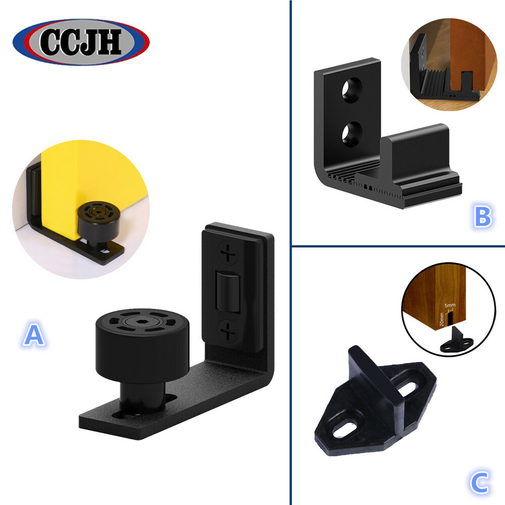Upgrade Adjustable Wall Mount Bottom Floor Guide For Sliding Barn Door Hardware gallery