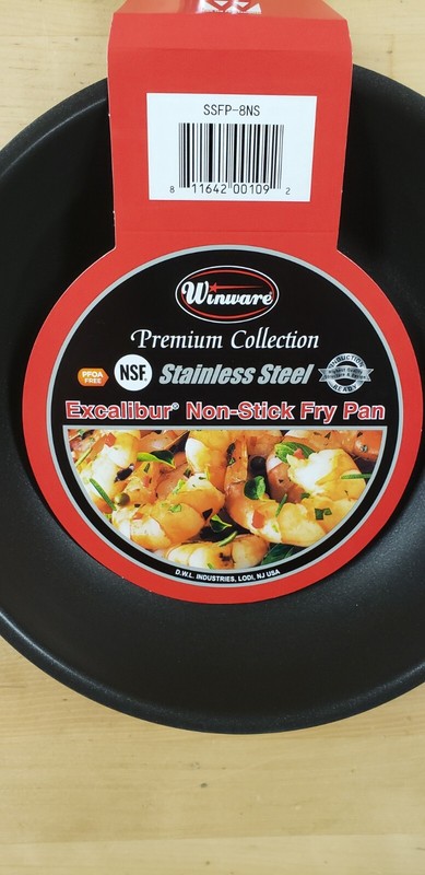 Winware Premium Collection Stainless Steel Excalibur 8" Non-Stick Fry Pan gallery