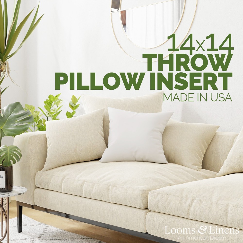 14x14" Form Inserts Throw Pillow Stuffing Sham Pillows Down Alternative Pillows