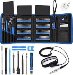 STREBITO Precision Screwdriver Set 142-Piece + Anti Static Wrist Strap Bundle, E