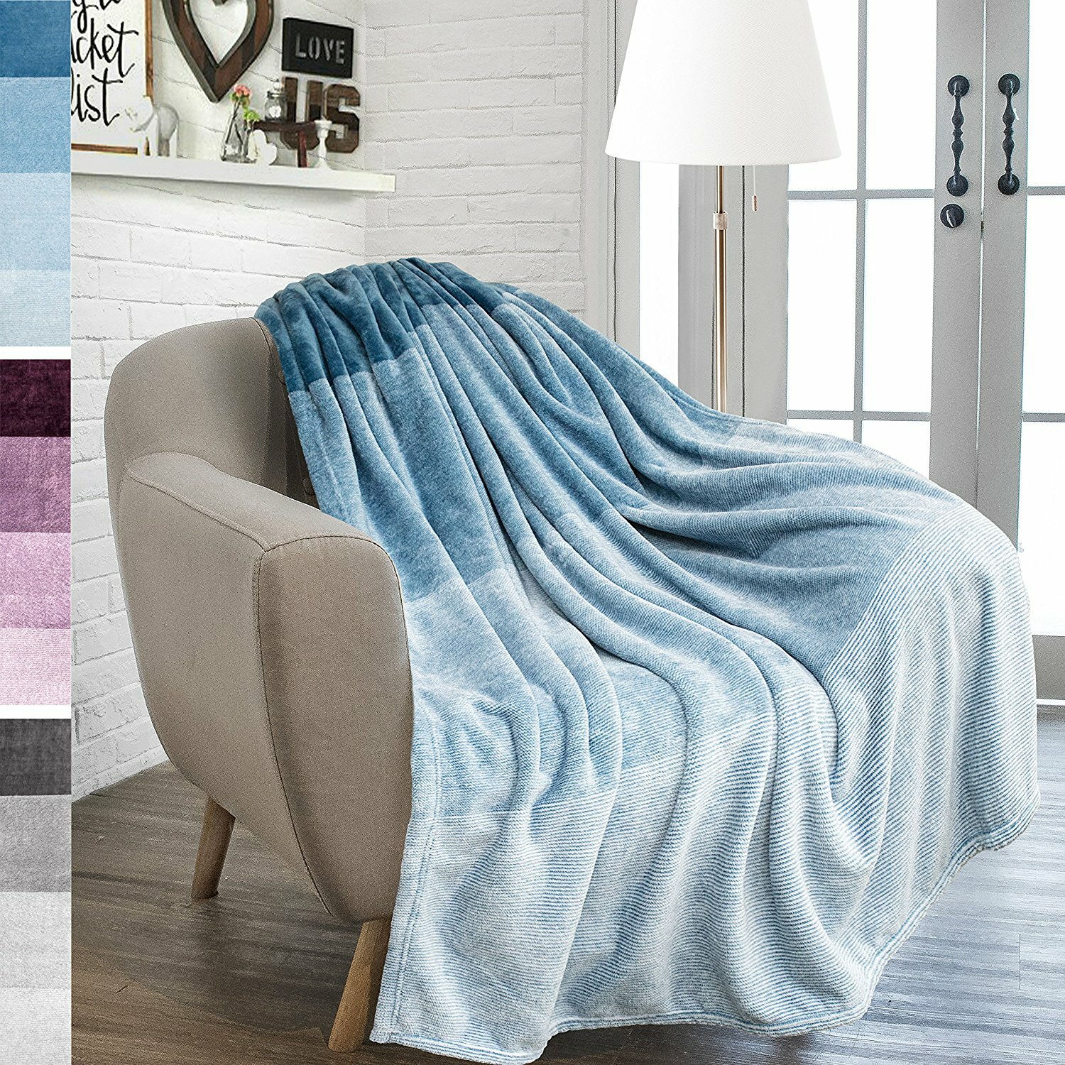 Soft Light Weight Microfiber Fleece Warm Throw Blanket for Couch Sofa Bed Chair gallery