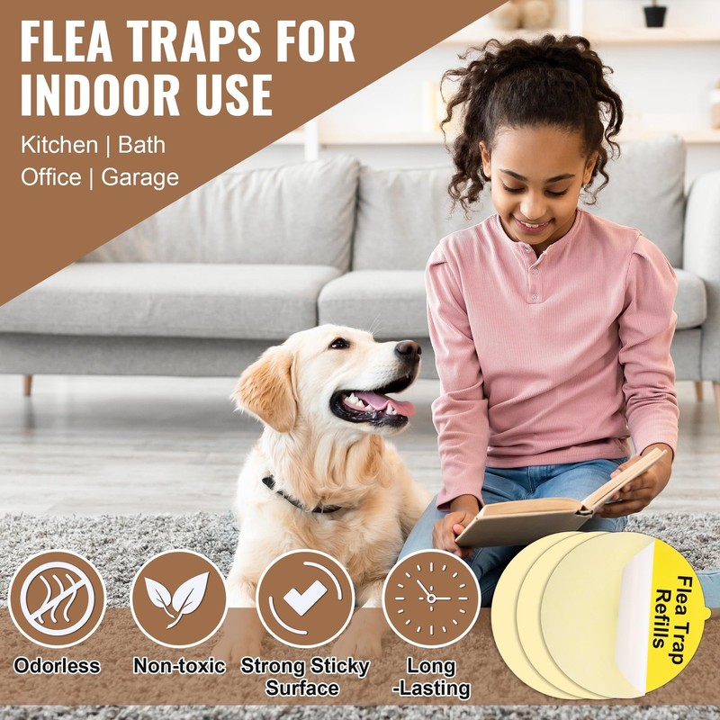 20 Pack Flea Trap Refills, 7.1 Inch Replacement Glue Boards, Flea Trap Sticky... gallery