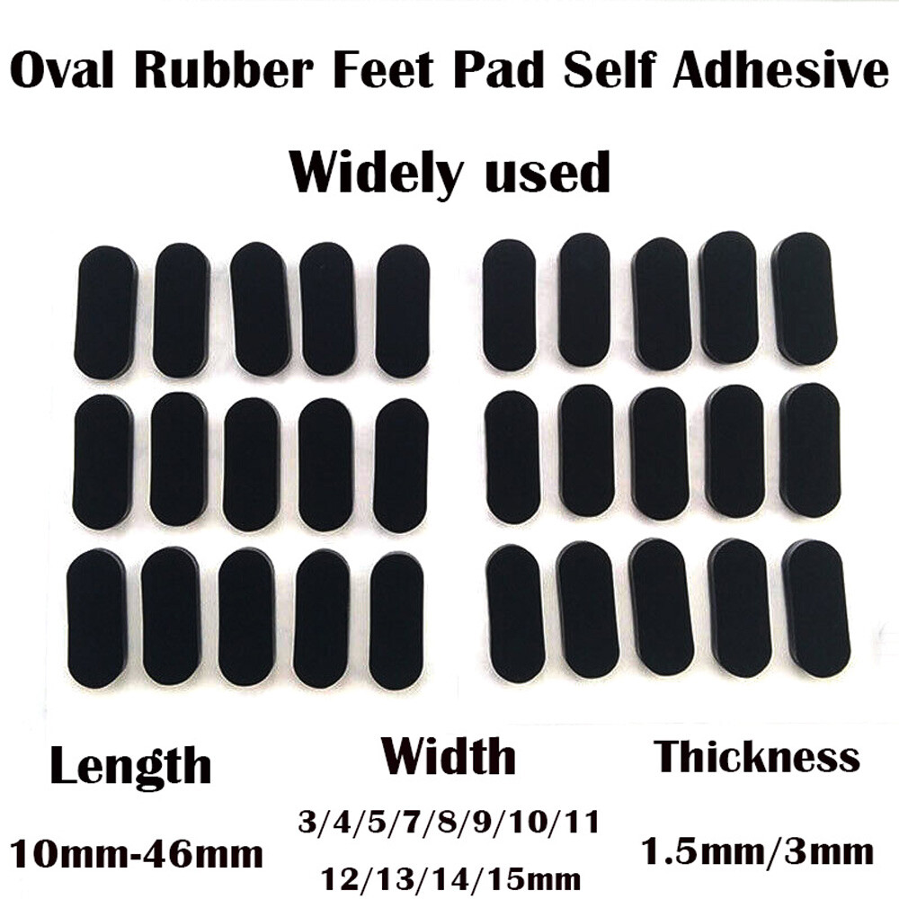 Oval Rubber Feet Pad Self Adhesive Gasket Anti-Slip Keyboard Furniture Laptops gallery