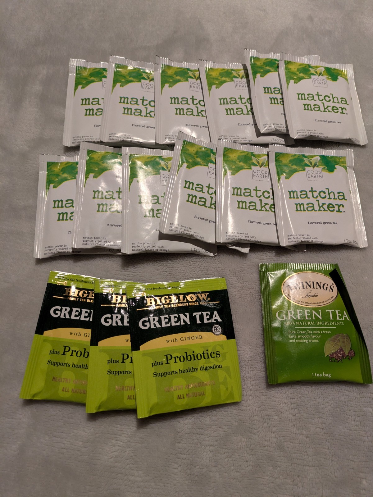 Green tea Bundle. Good Earth Matcha Maker, Bigelow Ginger Green Tea, Twinings gallery