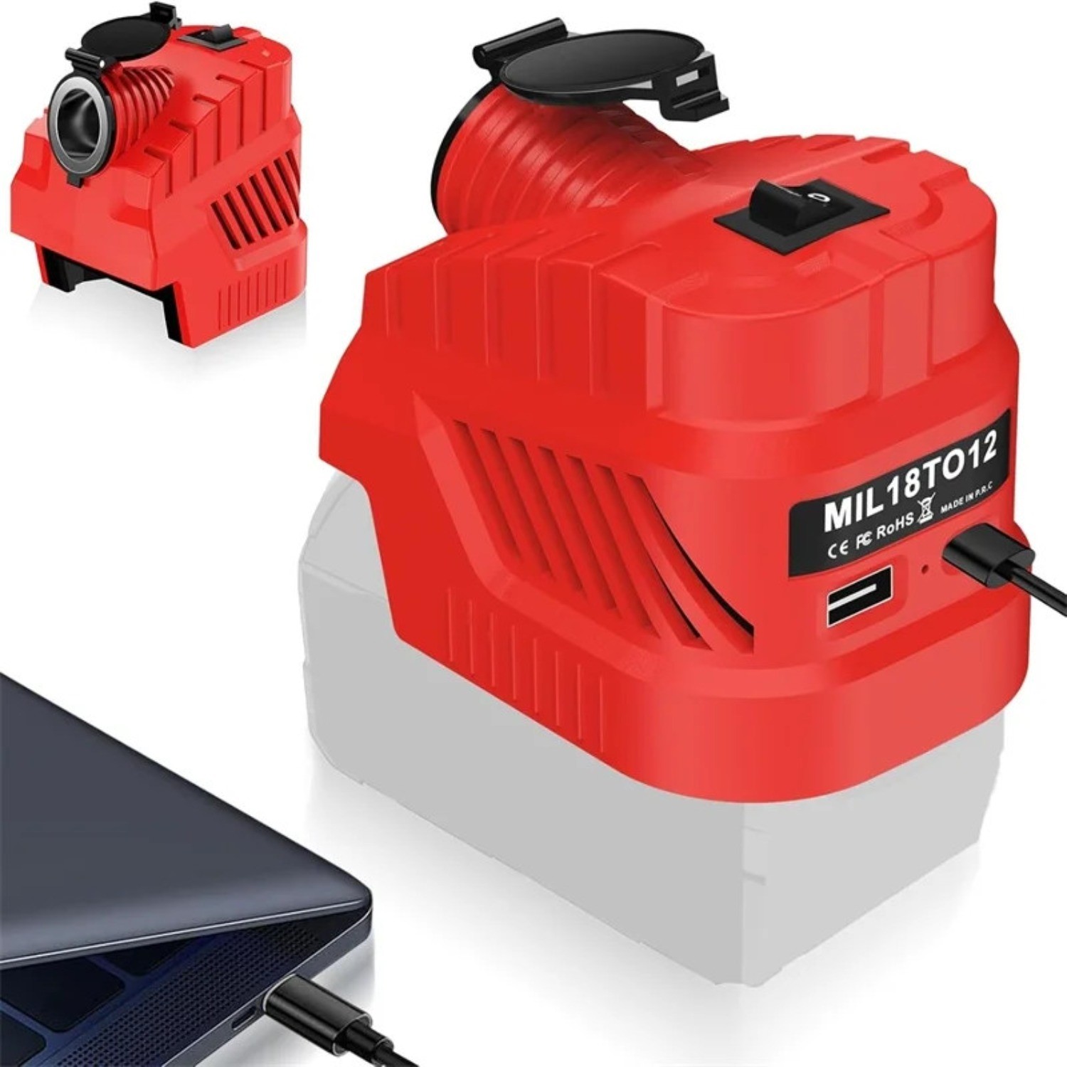 Step Down Converter for Milwaukee 18V with 240W Car Cigarette Lighter Socket gallery