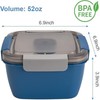 Recipiente para ensalada para llevar, 1,48 m² (52 oz) con 3 compartimentos.neuvo gallery