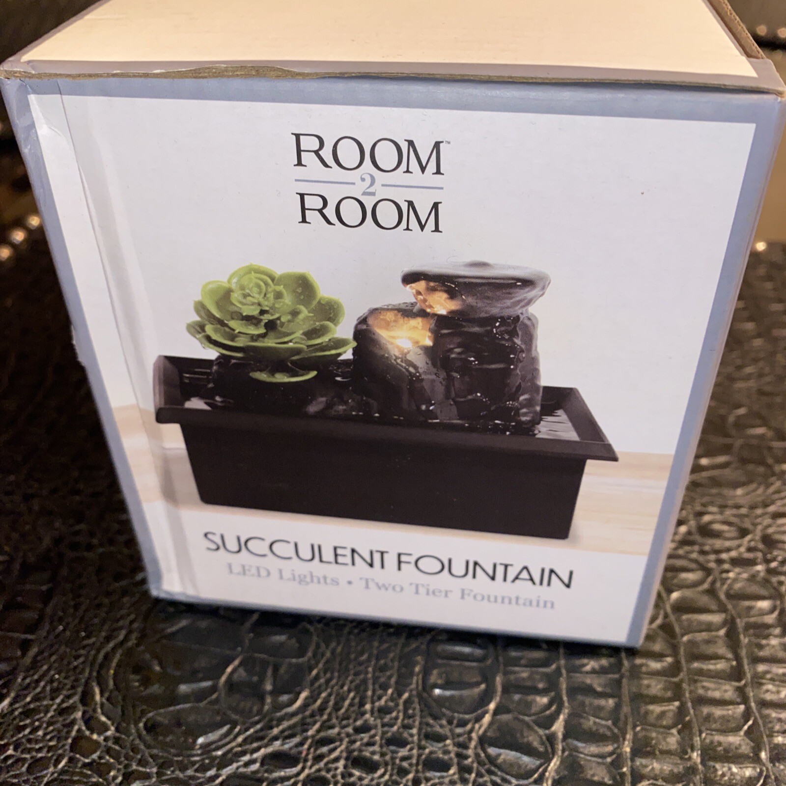 Room 2 Room Succulent Fountain Led Lights Two Tier Fountain For Indoor Use Only gallery