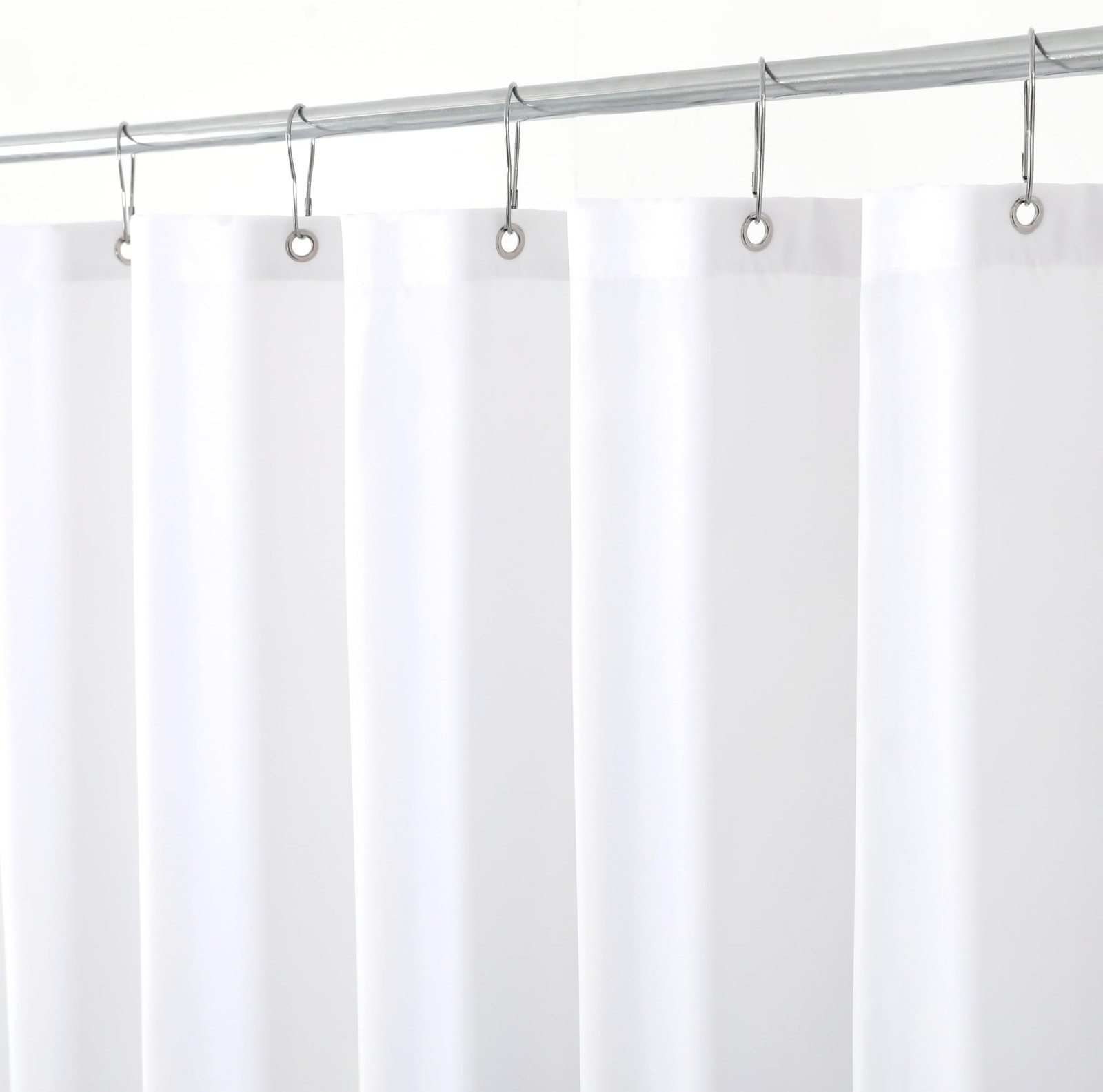 Hotel Quality Fabric Shower Curtain Liners 72 X 72 White Water Resistant B gallery