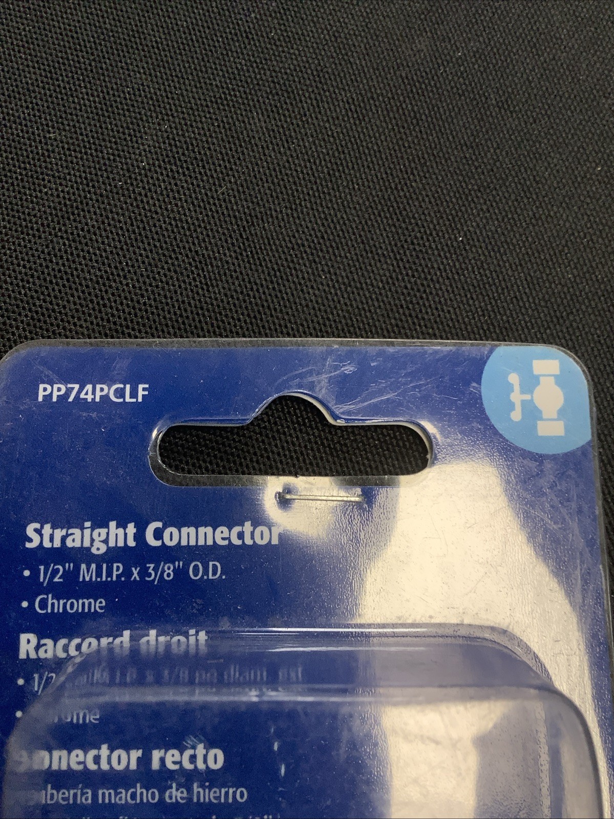 PlumbPak 1/2”x3/8” Straight Connector in Chrome. PP74PCLF. @93 gallery