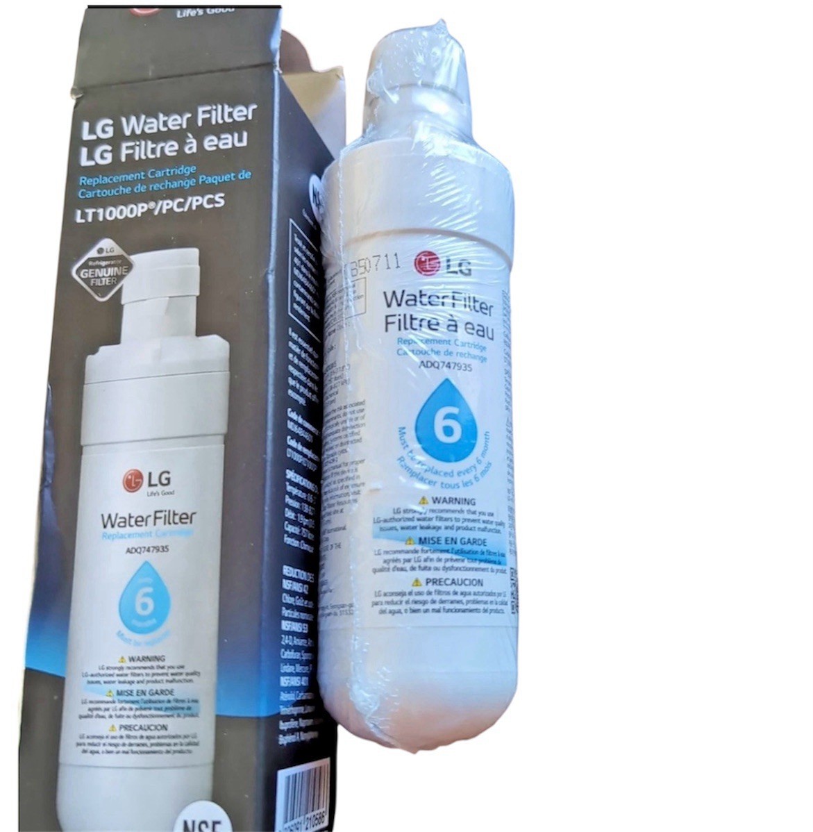 Genuine LG Water Filter Replacement Cartridge LT1000P/PC/PCS - New gallery