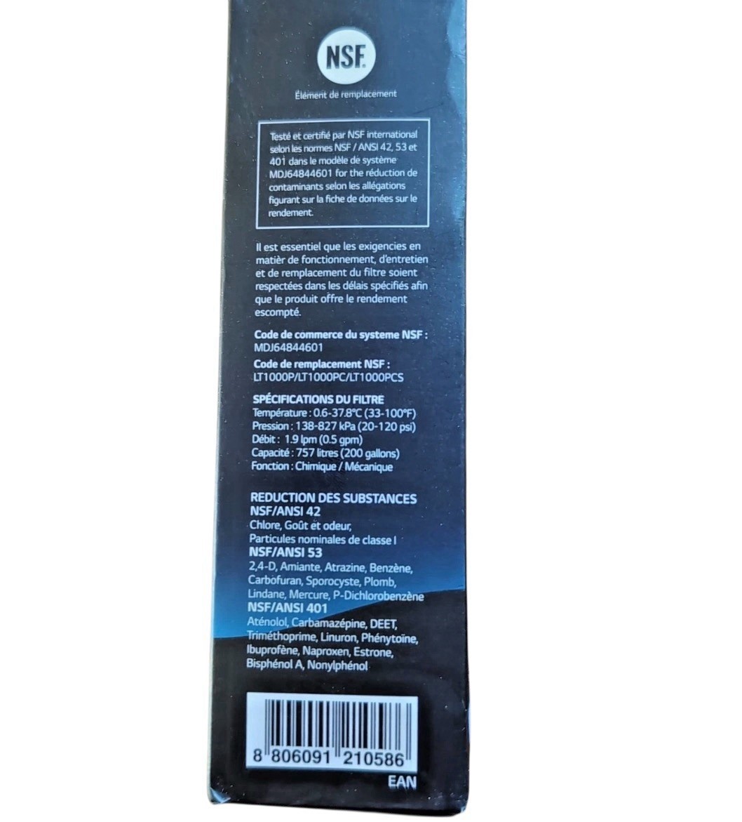 Genuine LG Water Filter Replacement Cartridge LT1000P/PC/PCS - New gallery