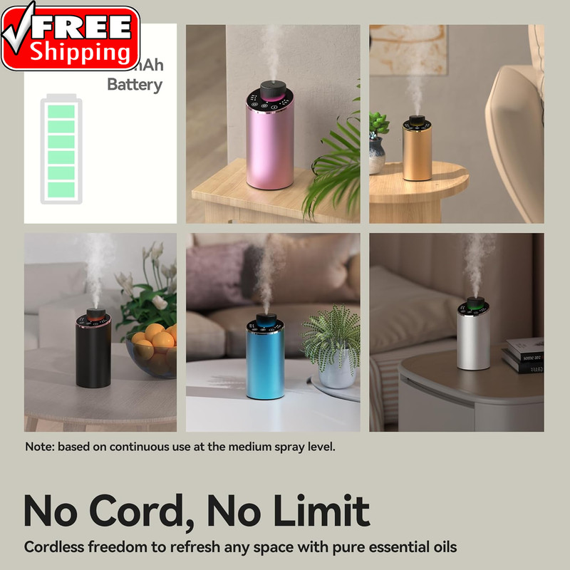 Waterless Essential Oil Diffuser Aromatherapy Scent Diffusers for Home Large Roo gallery
