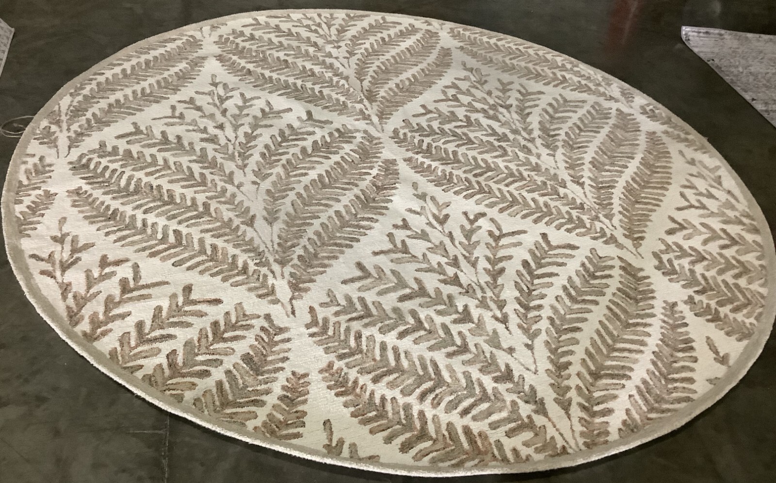 IVORY / BROWN 9'-0" x 9'-0" Back Stain Rug, Reduced Price 1172670652 CPR208T-9R gallery