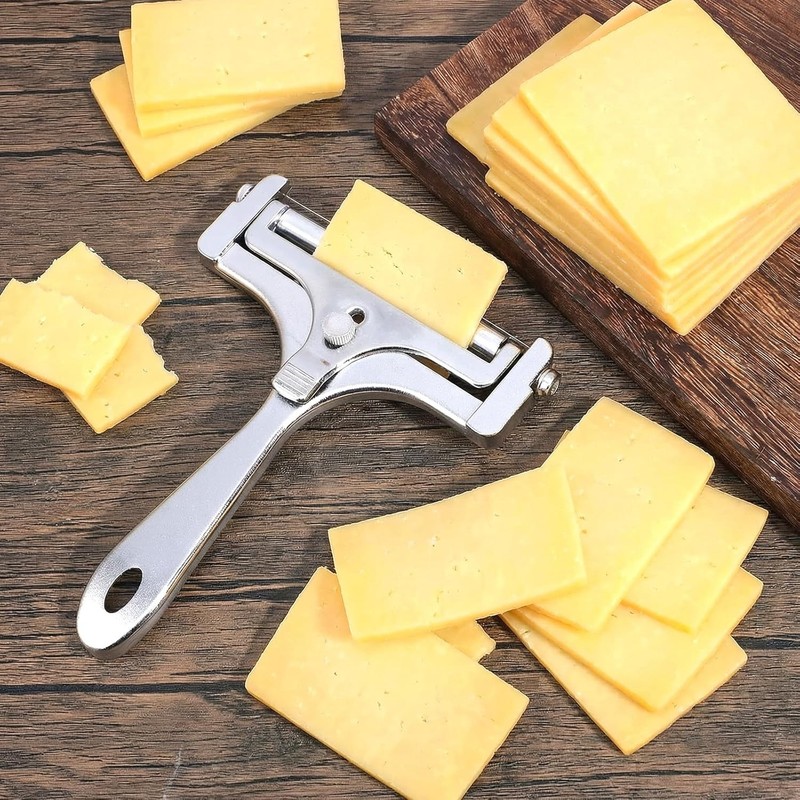 Adjustable Cheese Slicer with 8 Extra Wires Replacement, Hand Held Wire Cheese C gallery