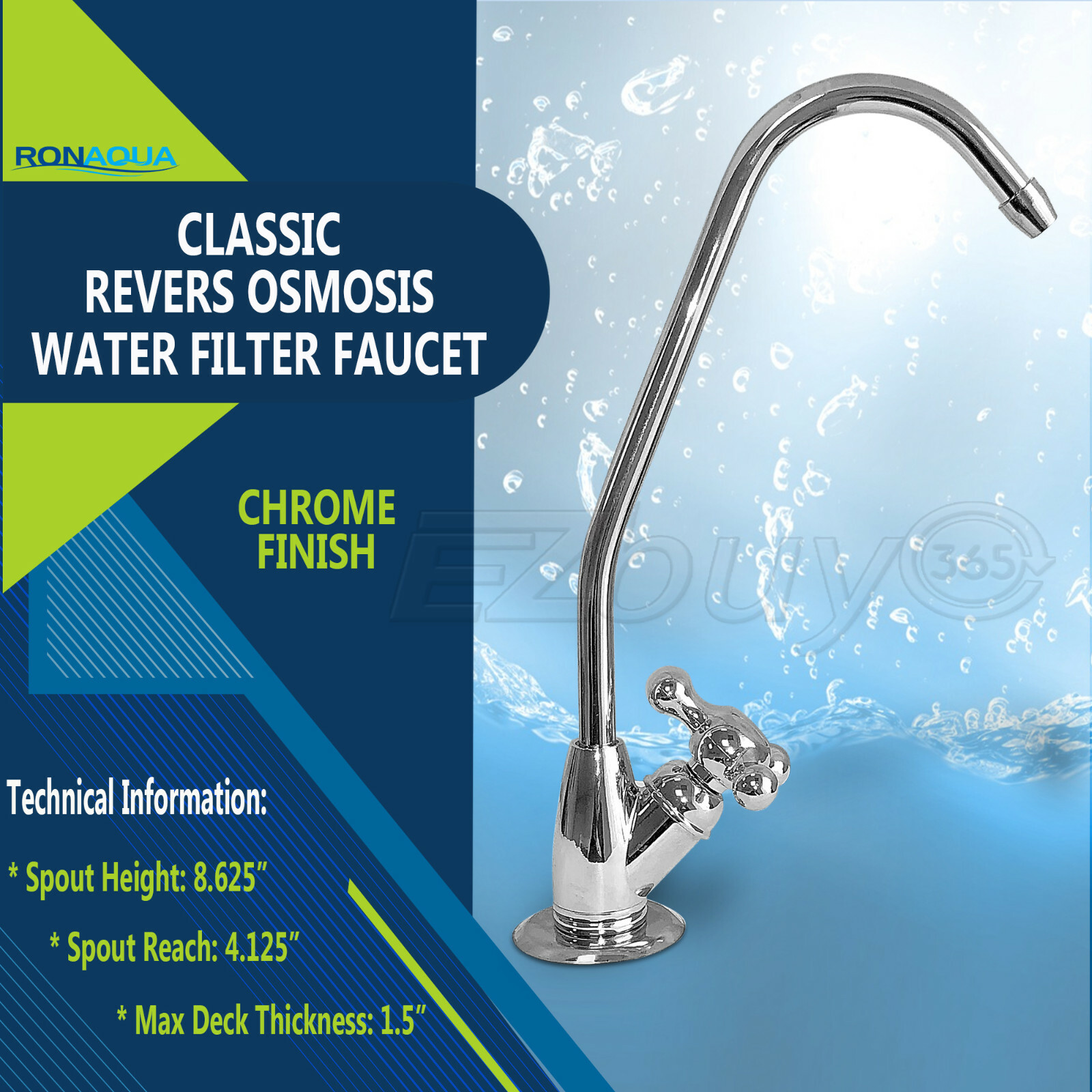 Classic Cold Water Kitchen Drinking Faucet Dispenser Polished Chrome gallery