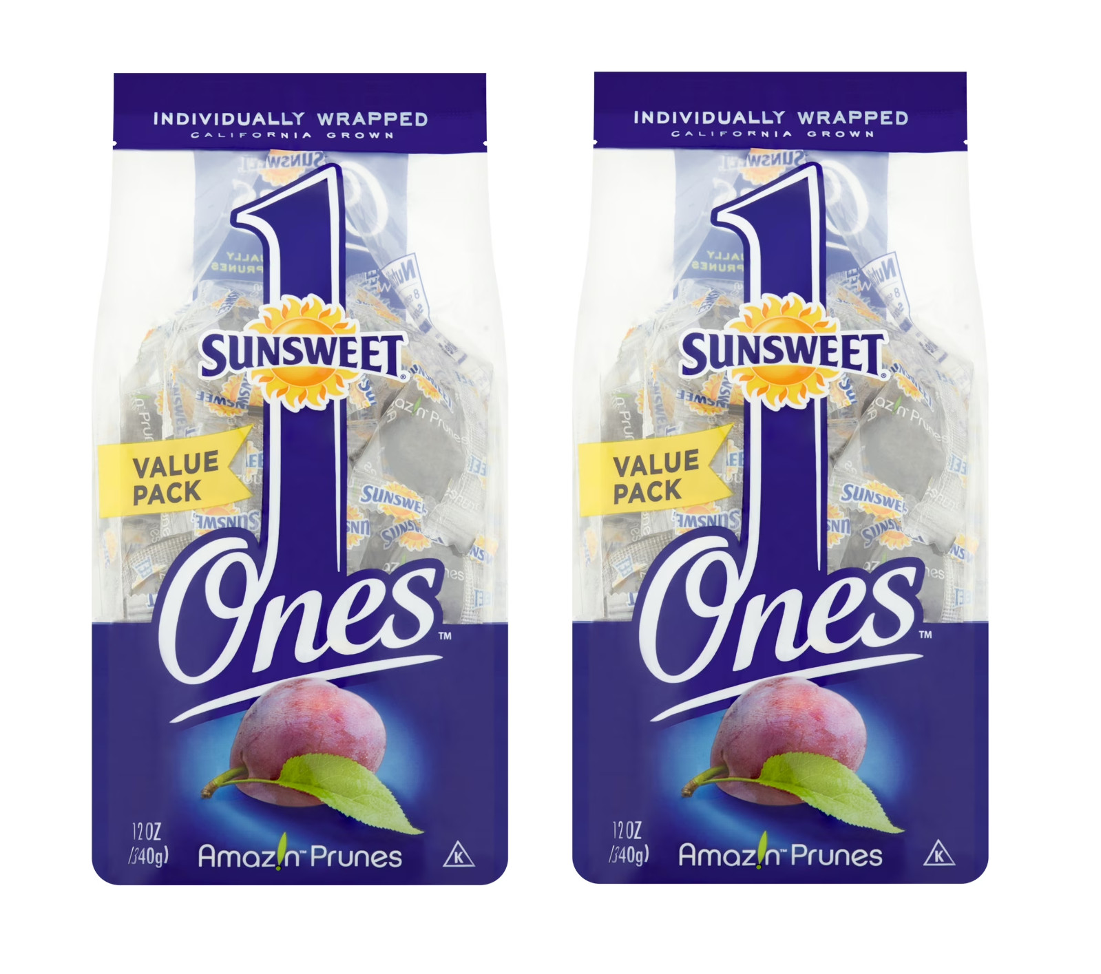 (2 pack) Sunsweet Ones Dried Prunes Value Pack, 12 oz, Individually Wrapped gallery