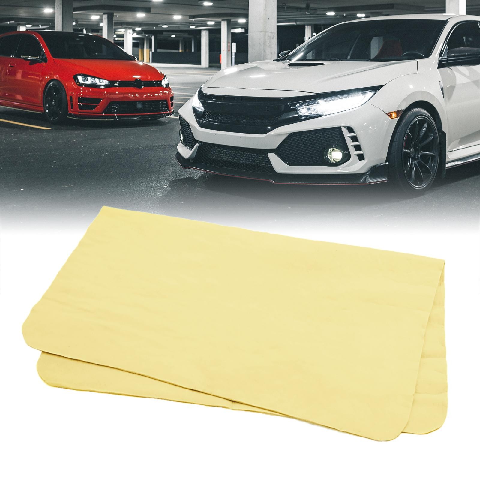 Absorbent Synthetic Drying Chamois Towel Car Auto Wash Cleaning Cloth Yellow gallery