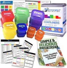 “14 Pcs Fix Portion Control Containers Kit Beach Body Food Plan Diet Weight Loss