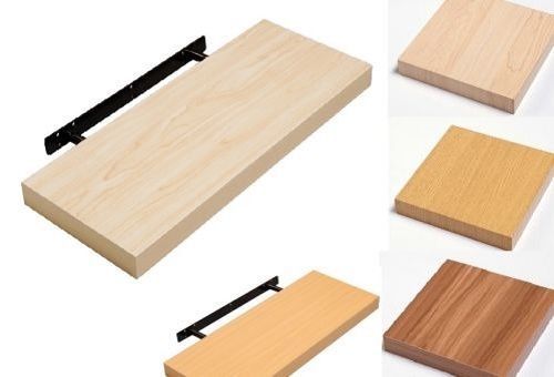 WOOD EFFECT FLOATING SHELVE SHELF SHELVES DISPLAY UNIT WALL MOUNTED + FIXING gallery
