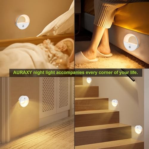 Rechargeable Battery Night Light, Motion Sensor Night Light, 3 Pack warm light gallery